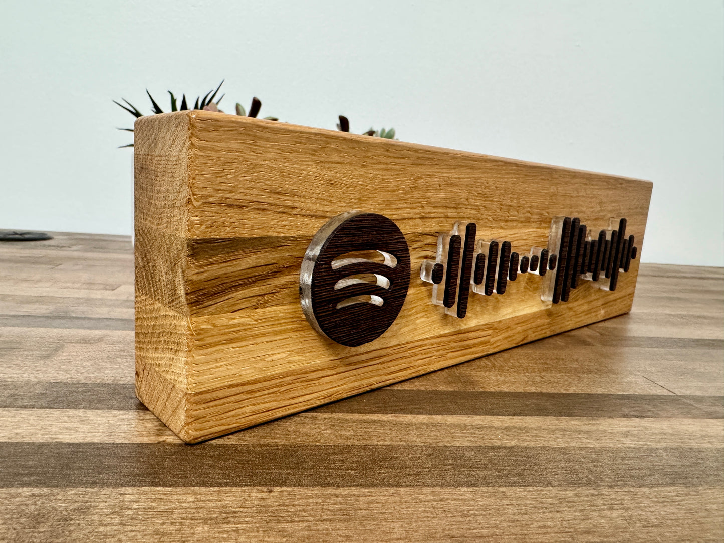 Custom Spotify Code Butcher Block Display | Mother's Day Gift | Personalized Song Plaque | Floating Acrylic Music Code