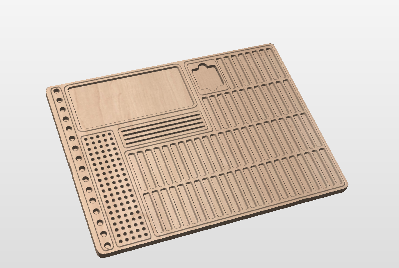 CNC Bit Storage Tray File / 18”x24” Tool Organizer / CNC File / .svg .dxf .pdf .crv