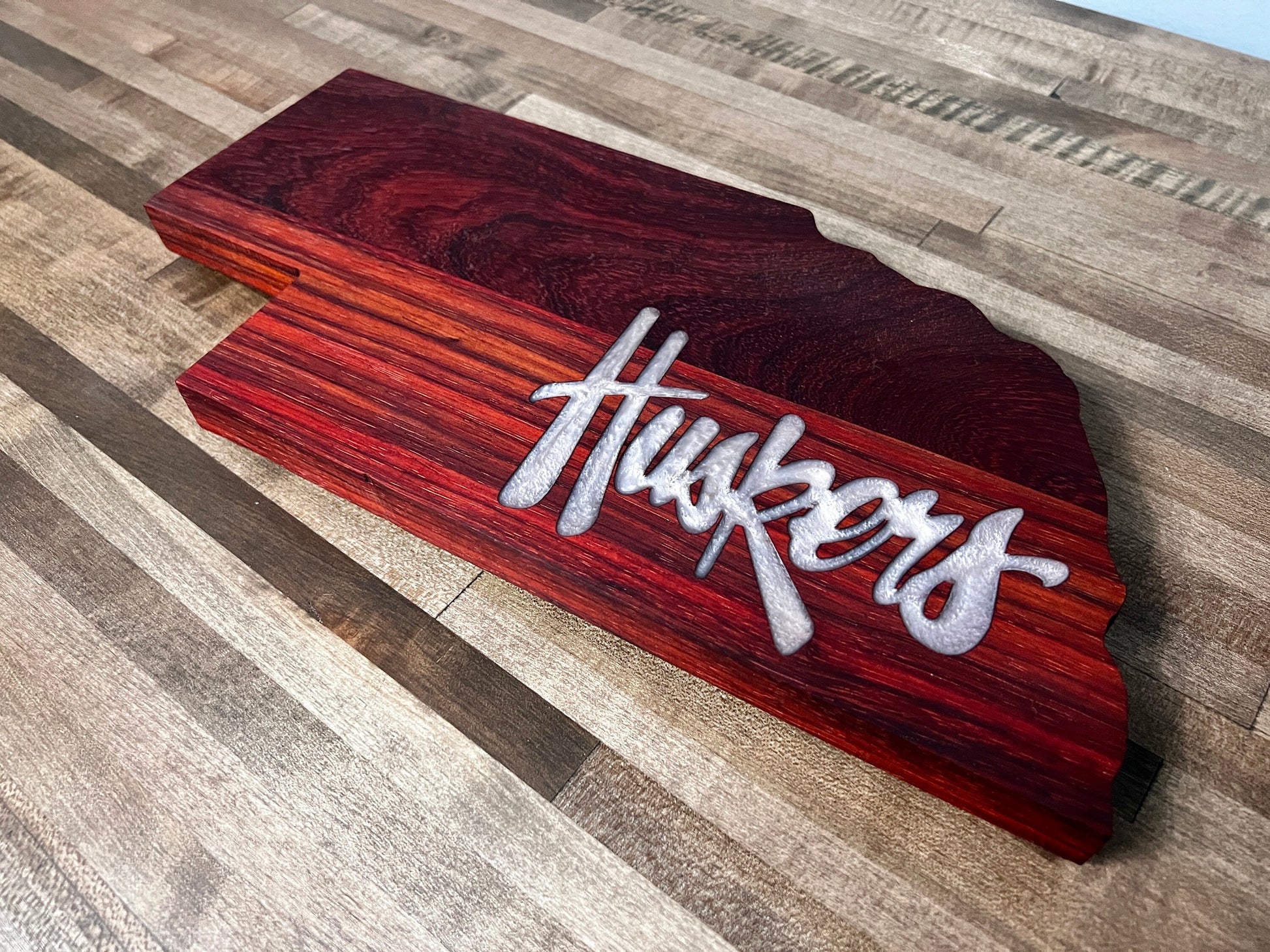 Nebraska Cornhusker Cutting / Charcuterie Board - Officially Licensed - 14.5" x 6.75"