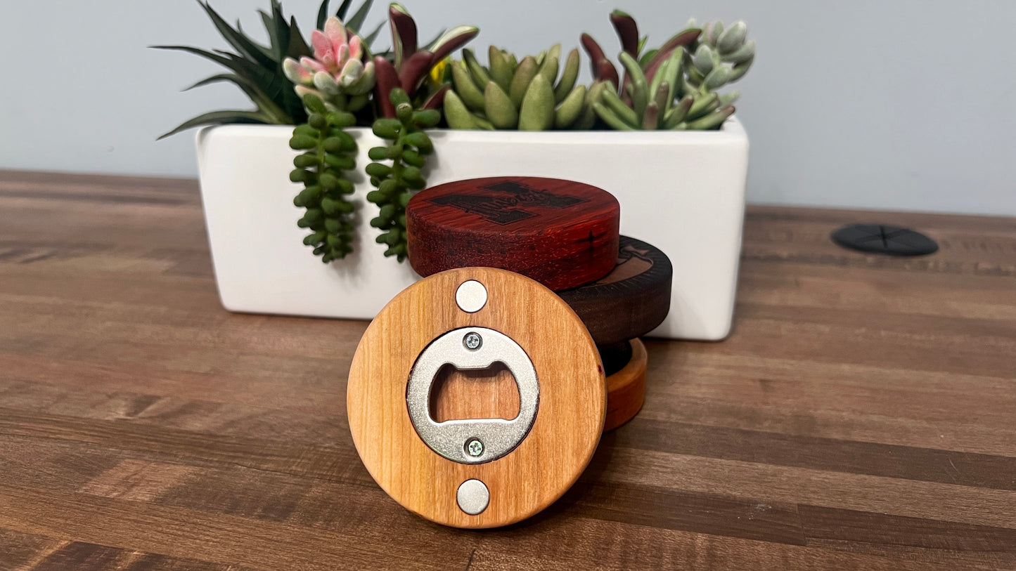 Circular Magnetic Bottle Opener - 3"