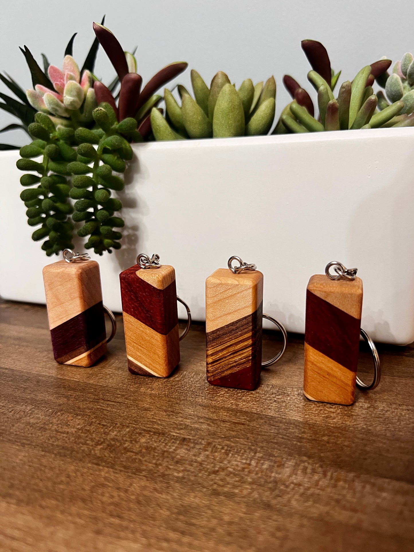 Hardwood Keychains