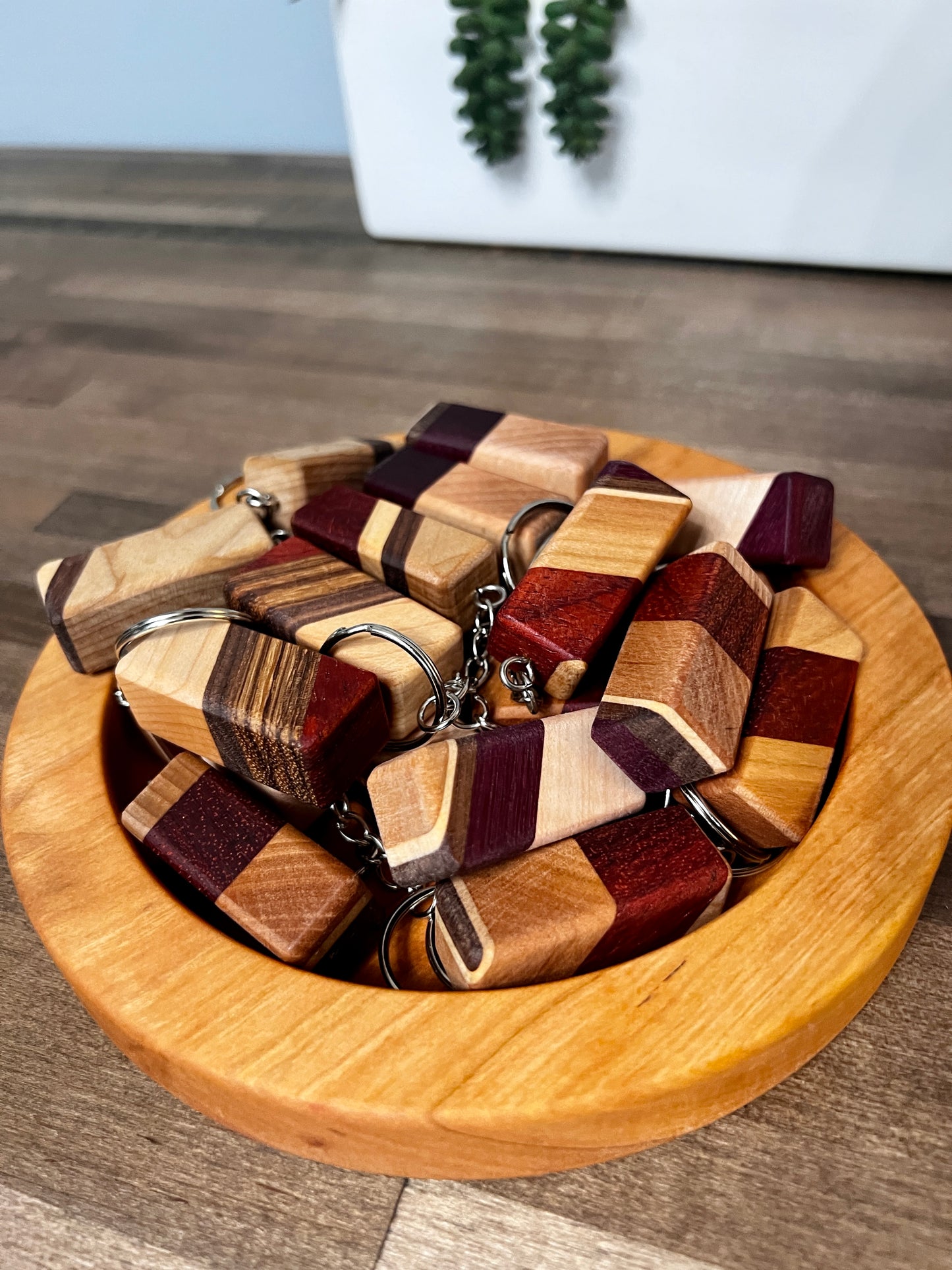 Hardwood Keychains