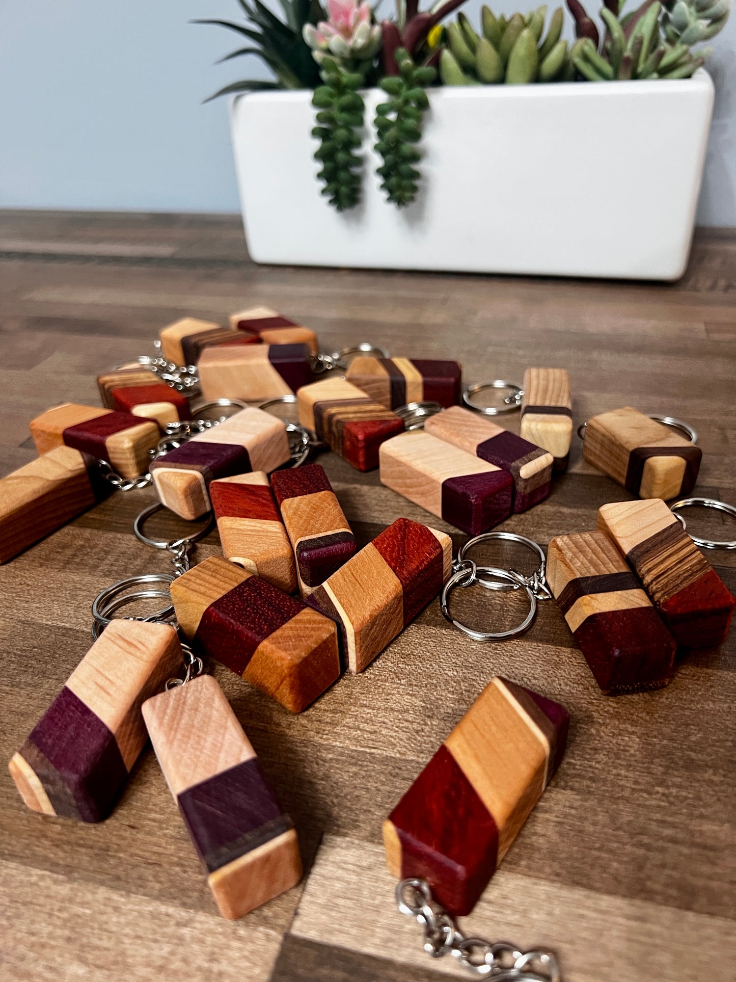 Hardwood Keychains