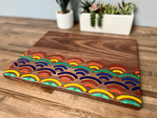 🌈 PRIDE : Rainbow Charcuterie Board (16”x12”x.75”)