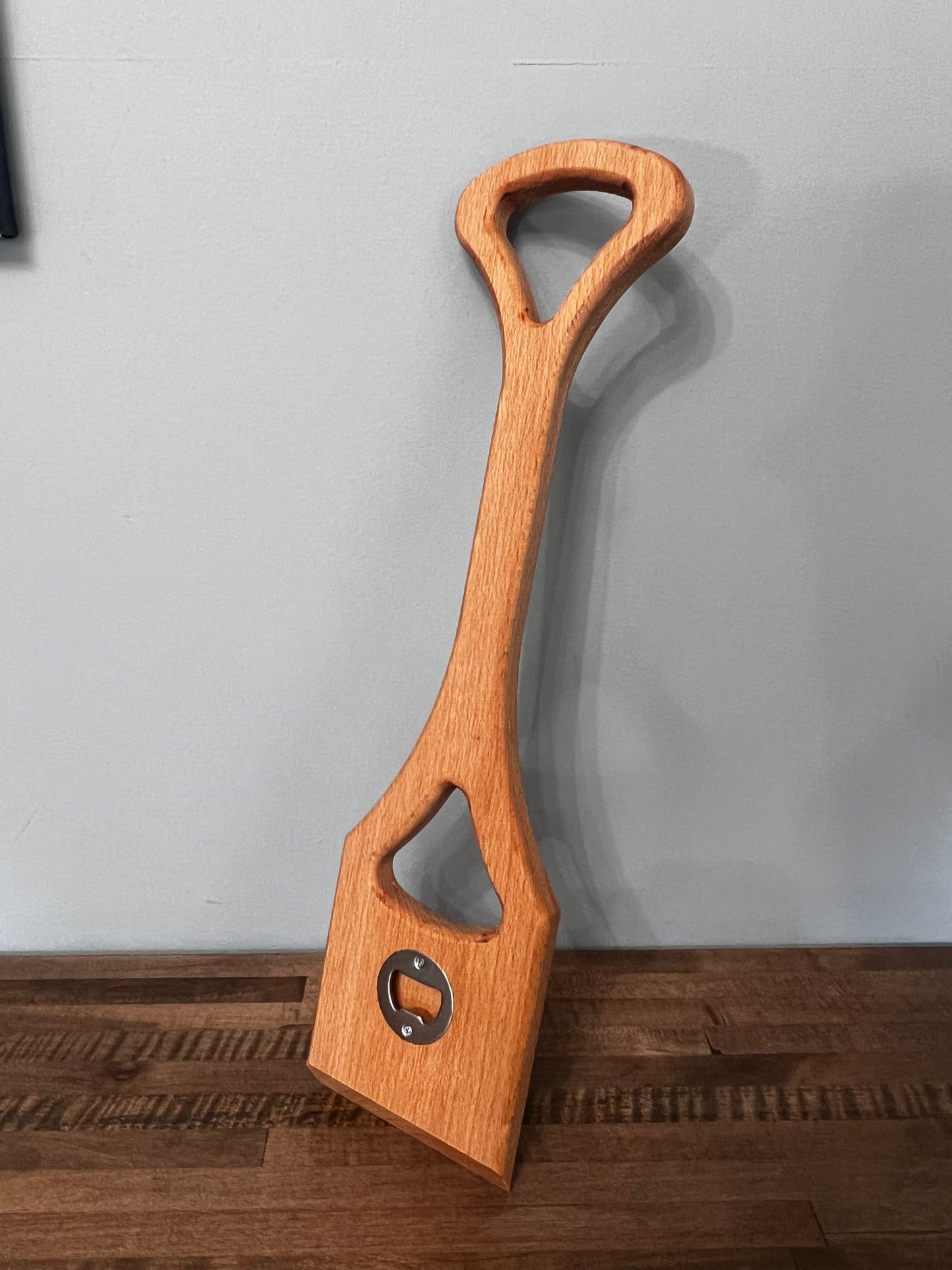 Wooden Grill Scraper with Bottle Opener