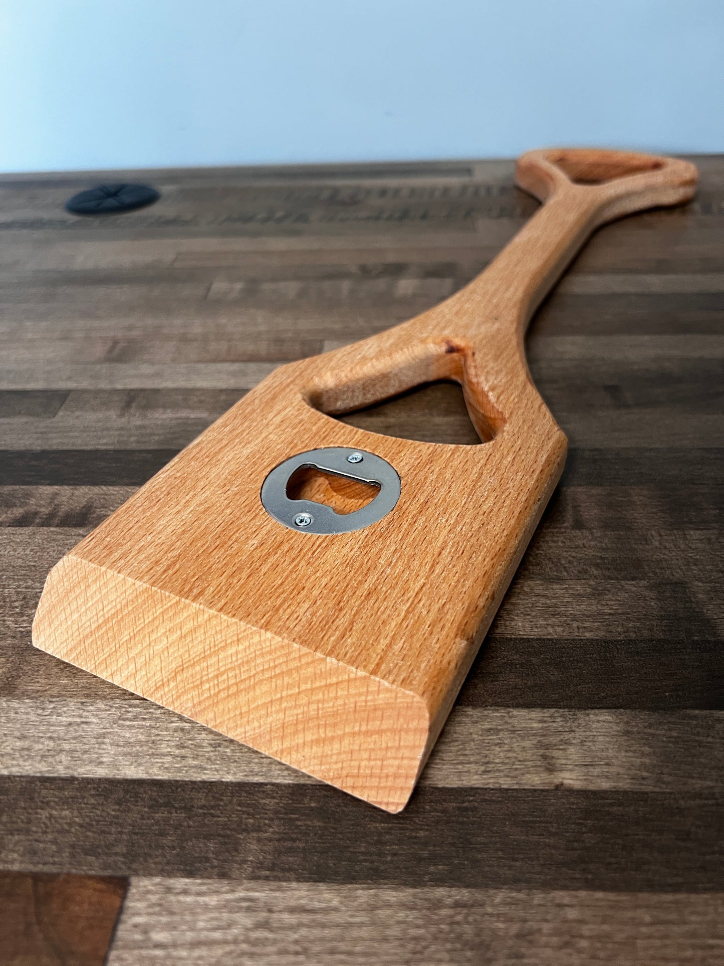 Wooden Grill Scraper with Bottle Opener