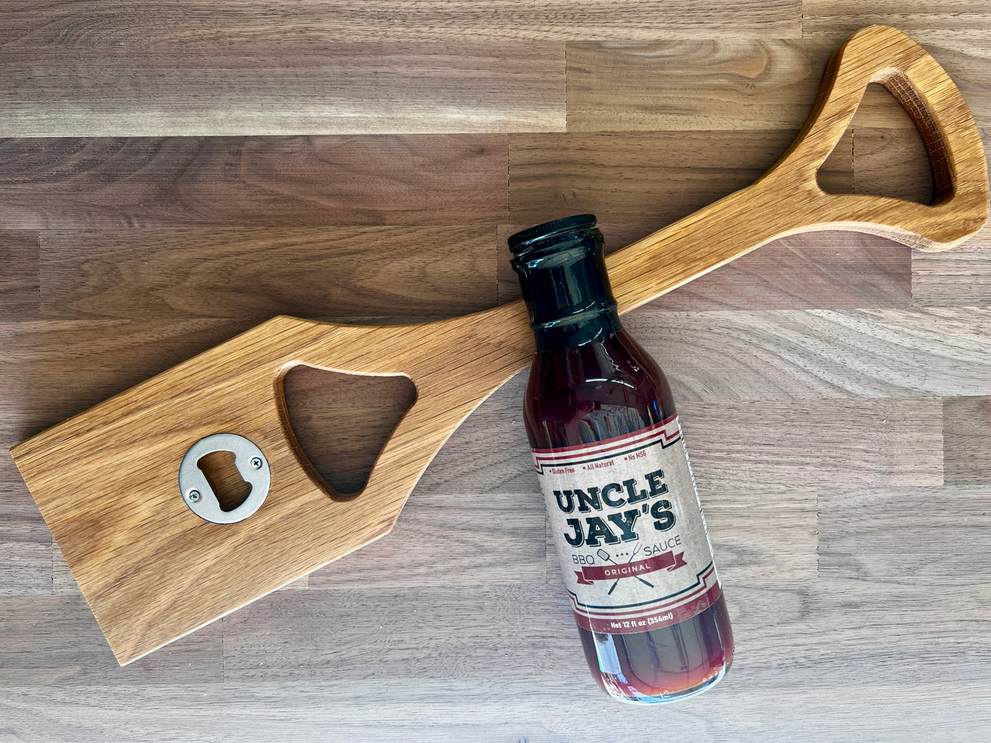 BBQ Lover's Bundle - Hardwood Grill Scraper & Uncle Jay's BBQ Sauce